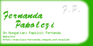 fernanda papolczi business card